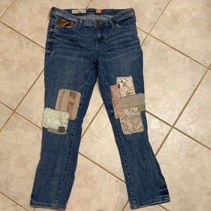 Pilcro Anthropology patchwork jeans  size 28
